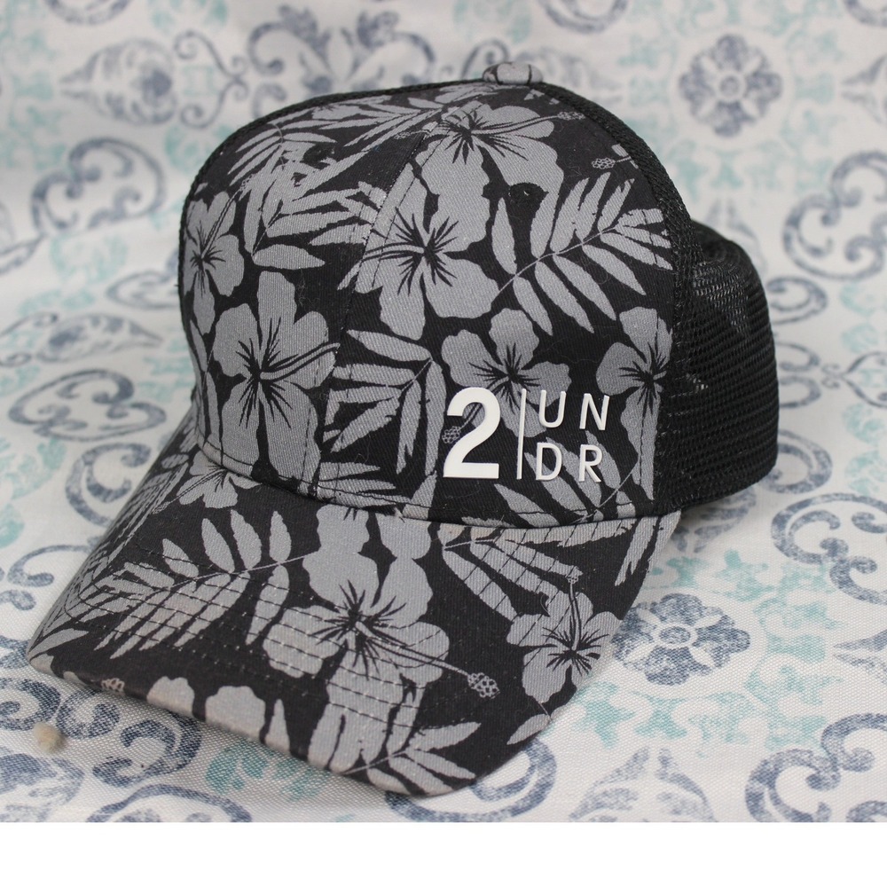 2UNDR Mens Trucker Hat Black Mesh Snapback Adjustable‎ Baseball Cap Structured